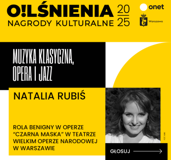 Natalia Rubiś nominowana do Nagrody O!lśnienia 2025