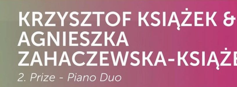 Książek Piano Duo laureatami II nagrody 12. Międzynarodowego Konkursu Muzyki Kameralnej Franz Schubert und die Musik der Moderne w Grazu w kategorii duety fortepianowe