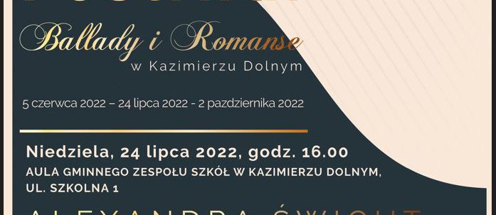 (Polski) Już w niedzielę drugi koncert festiwalu Ballady i romanse
